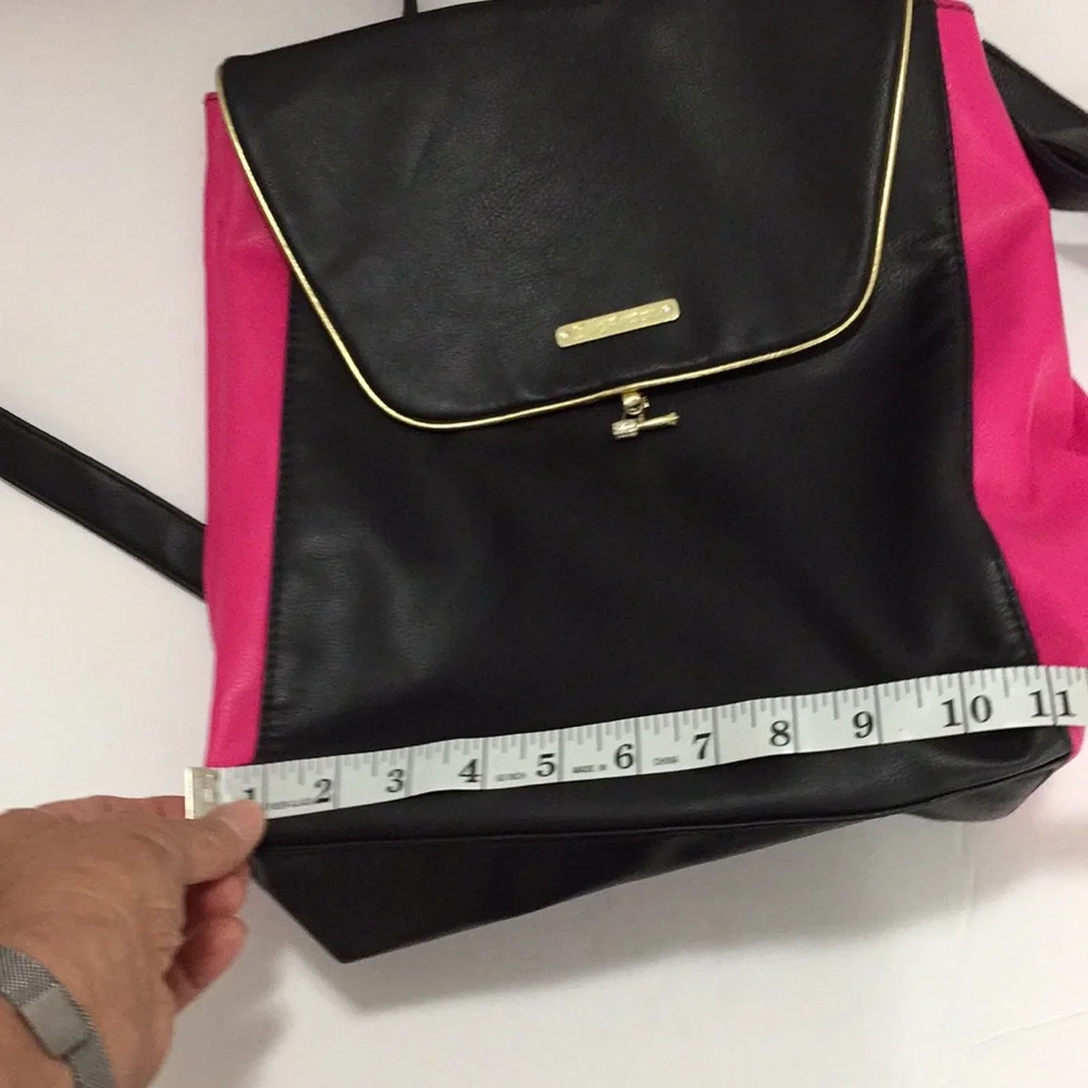 Juicy Couture Black and Pink Backpack Purse Bag